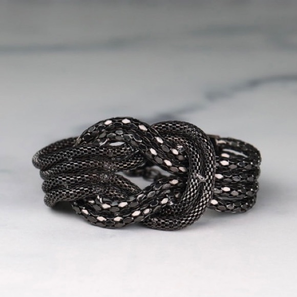 Vintage Jewelry - Gun Metal love knot bracelet